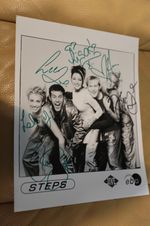 AUTOGRAPHS STEPS HAND SIGNED BY ALL FIVE ORIGINAL 10"x8" B&W PHOTOGRAPH