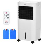 HOMCOM Evaporative Portable Air Cooler Cooling Fan Humidifier for Home Office