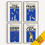 Chelsea - Football Poster - New & Retro Players - Request ANY Player