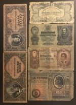 Set Of 6 Banknotes Austro-Hungarian Empire
