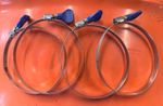 4 large jubilee clips approx 110mm - from dust extraction system