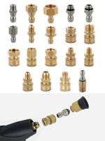 Quick Adapter for High Pressure Washer & Hose 14 Inch Length Gold Color