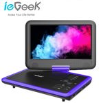ieGeek Portable Car Travel DVD Player with HD Swivel Screen, All-Region Free