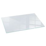 Heavy-Duty Glass Hearth Pad for Log Burners and Stoves White Colour 100x50 cm