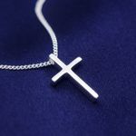 925 Sterling Silver Cross Pendant Necklace Women Men Girls Jewellery Gift UK