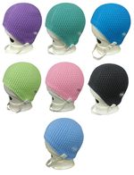 BLUE REEF Bubble Plain Ladies Classic Chic Chin Strap Swim Cap Swimming Hat