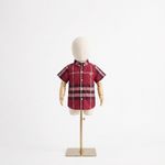 Baby Boys Burberry Children Red Nova Check Short Sleeve Shirt Kids Brit 9M 71cm