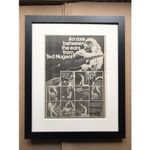 TED NUGENT DOUBLE LIVE GONZO (B)(FRAMED) POSTER SIZED original music press ad
