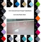 Perspex® Splashback Acrylic Upstand Kitchen 3mm x 1800mm x 400mm 100+ Colours