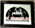 De Reszke Framed Tobacco / Cigarette Ad by Artist Rilette 'A Christmas Eve'