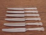 Vintage Set 6 Silver Plated TEA / BUTTER KNIVES - J T Epworth Sheffield - 1950s