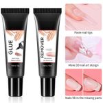 Newly Upgraded Quick Drying Semi Solid Nail Glue With 10ml Remover For On Nails