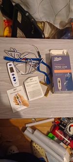Boots Maternity TENS Unit Tens Machine, TENS Maternity Unit, White/Blue