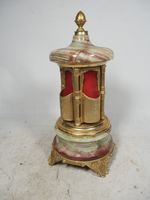 Vintage Music Carousel Cigarette Lipstick Holder Made In Italy Music Box
