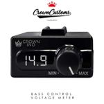 SUBWOOFER BASS REMOTE CONTROL WITH VOLTAGE METER WHITE LED CAR AUDIO RCA INLINE