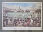 Framed Cricketana Print - A Cricket Match Between Sussex And Kent - Memorabilia