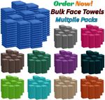 100x Face Cloths Towels 100% Egyptian Cotton Flannels Wash Cloths Towels 500GSM