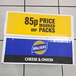 Walkers Cheese & Onion Crisps 85p Price Marked Packs Box, 32 x 32.5g