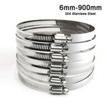 Stainless Steel Hose Clips Pipe Clamps - Worm Drive - Size: 6mm-900mm Optional