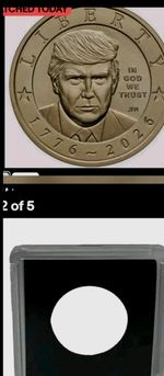 Donald Trump LOT OF 5 $1 US Coin 2026 Semiquincentennial New W/Cases FREE SHIP!