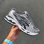 ASICS GEL-Kayano 14 Mens Silver/Grey/Black Mesh Lace Up Running Trainers
