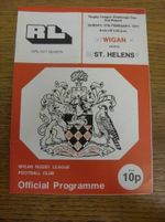 27/02/1977 Rugby League Programme: Wigan v St Helens [Challenge Cup] (team chang