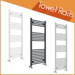 Bathroom Heated Towel Rail Radiator Straight Ladder Warmer Heating Rad All Sizes