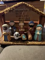 Gisela Graham Tartan Mouse Nativity Scene Mary & Joseph with Baby Jesus