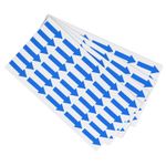 Small Arrow Sticker Label 1.2 x 0.5", 120Pcs Adhesive Color Coding Sign, Blue