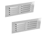 2x Aluminium Louvre Air Vent 9" x 3" Grille Wall Cover Ventilation Ducting Metal