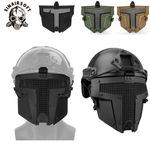 Airsoft Tactical Mesh Mask Metal Full Face Shield Sparta Mask For FAST Helmet