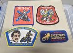 Four Original Speedway Cloth Badges