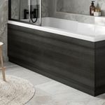 Modern Bathroom 1700mm Front Side Bath Panel 16mm MFC Charcoal Grey Easy Cut