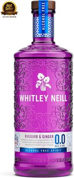 Whitley Neill Rhubarb & Ginger/ Raspberry, Alcohol Free 0.0% Gin 70Cl, CHOOSE