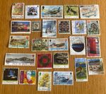 25 Isle of Man, Mixture Franked Stamps, Off Paper