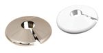 Radiator Pipe Covers Collars White / Chrome / Tan Rose - For 10mm & 15mm Pipes