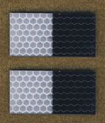 New IR Style Reflective White & Black Helmet Glints Morale Patch IFF,SOLAS