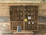 Vintage French Wooden Letterpress Printers Tray