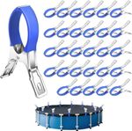 6/12PCS Pool Cover Clips Blue Plastic Handle Stainless Steel Photo Clamp