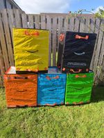 5 Amazon Courier Delivery Bags In A Very Good Condition, No Holes, Zip Working.
