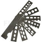 Diamond gemstone 7 arm fan gauge measuring tool craft jewellers measure tool