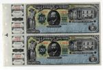 Chile 1882 Banco de Curico 20 pesos UNC remainder TOP Consecutive Serial Numbers
