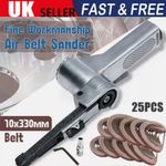 NEW 330 x 10mm Wide Air Finger Belt Sander Power File Detail Sanding + 25 Belts