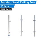 316 Stainless Steel 110cm Glass Balustrade Railing Posts Grade Pole Handrail
