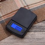 Portable Precision Scale Jewelry Scale LCD Display with Protective Cover Black