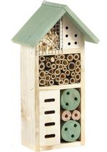 Pet Ting Wooden Insect Bee House Natural Wood Bug Hotel Shelter Garden Nest Box