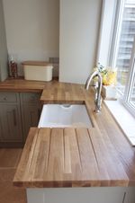 Solid Oak Wood Worktop  2M 3M  40mm 27mm 40mm wide staves