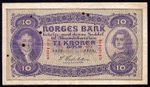 Norway 10 Kroner  1929  P-8b  VF
