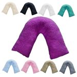 Teddy V Shaped Pillow  Case Soft Warm Plush Cosy Fleece Cover For Neck Support