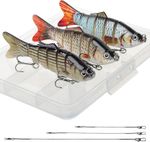 3Pcs Pike Swimming Lure Multi Jointed Fishing Bait Realistic Segmented Swimbait